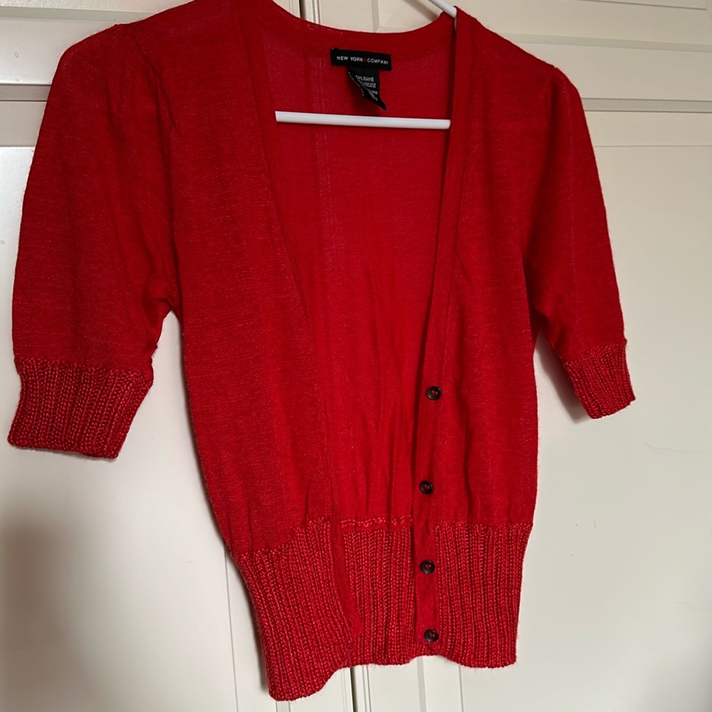 New York & Company red sweater